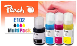 Peach 321328 inktcartridge 4 stuk(s) Compatibel Normaal rendement Zwart, Cyaan, Magenta, Geel