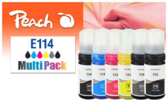 Peach 321706 inktcartridge 6 stuk(s) Compatibel Normaal rendement Zwart, Cyaan, Grijs, Magenta, Geel