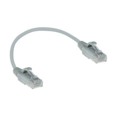 ACT Grijze 0,15 meter LSZH U/UTP CAT6 datacenter slimline patchkabel snagless met RJ45 connectoren - Afbeelding 3
