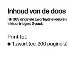 HP 303 originele zwarte/drie-kleuren inktcartridges, 2-pack - Afbeelding 4