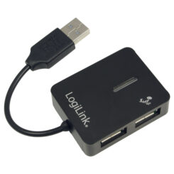 LogiLink USB 2.0 4-Port Hub 480 Mbit/s Zwart - Afbeelding 2