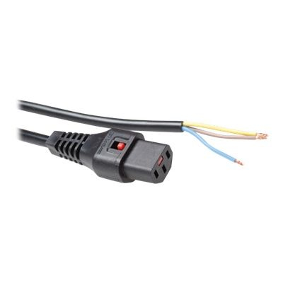 ACT Netsnoer C13 IEC Lock - open einde zwart 3 m, PC979 - Afbeelding 2