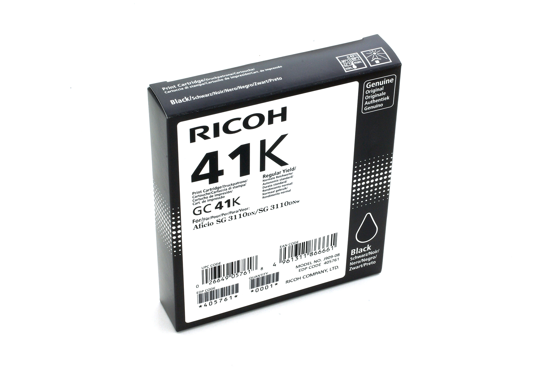 Ricoh 405761 inktcartridge 1 stuk(s) Origineel Normaal rendement Foto zwart - Afbeelding 3