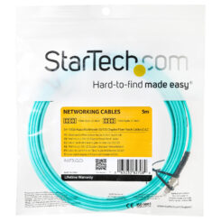 StarTech.com 5m LC/UPC naar LC/UPC OM3 Multimode Glasvezel Netwerkkabel, Full Duplex 50/125µm Zipcord Fiber, 100G Netwerken, LOMMF/VCSEL, <0.3dB Low Insertion Loss, LSZH Fiber Optic Patch Kabel - Afbeelding 5