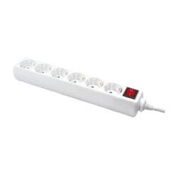 LogiLink LPS202 power uitbreiding 1,5 m 6 AC-uitgang(en) Wit
