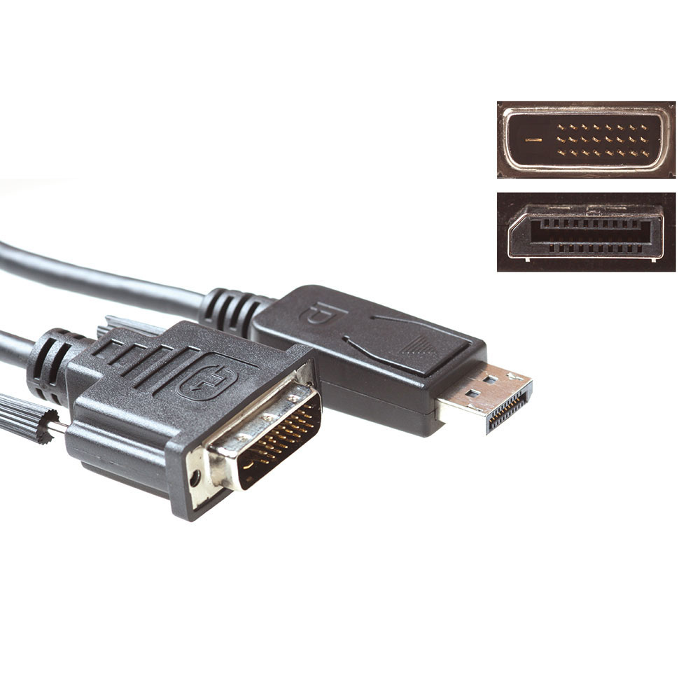 ACT Verloopkabel DisplayPort male naar DVI male 5,00 m - Afbeelding 2
