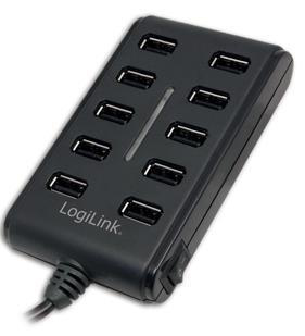 LogiLink USB 2.0 10-Port Hub with On/Off Switch 480 Mbit/s - Afbeelding 2
