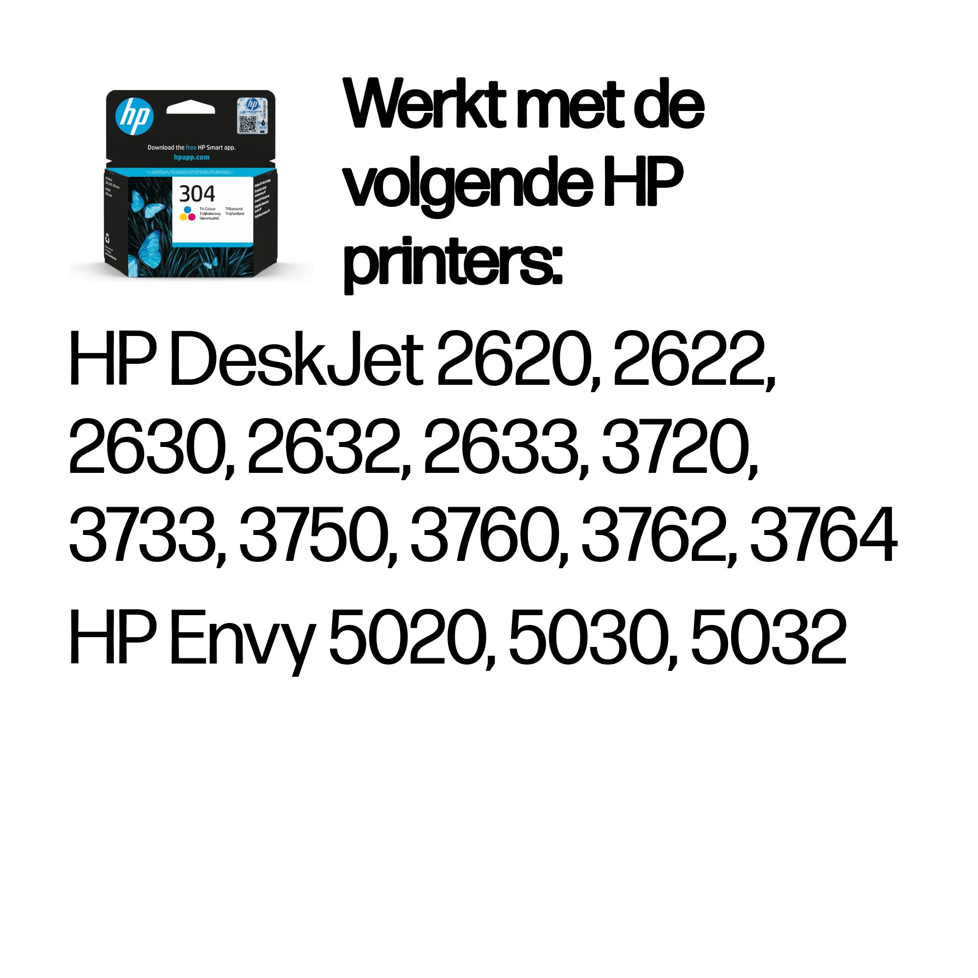 HP 304 originele drie-kleuren inktcartridge - Afbeelding 3