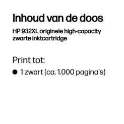 HP 932XL originele high-capacity zwarte inktcartridge - Afbeelding 3