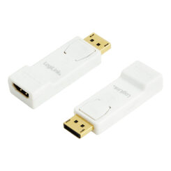 LogiLink CV0057 tussenstuk voor kabels DisplayPort HDMI Wit, Geel - Afbeelding 2