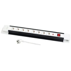 LogiLink LPS207 power uitbreiding 3 m 8 AC-uitgang(en) Zwart, Wit