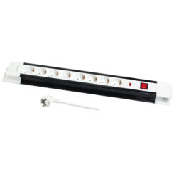 LogiLink LPS207 power uitbreiding 3 m 8 AC-uitgang(en) Zwart, Wit - Afbeelding 2