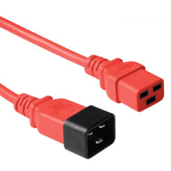 ACT Netsnoer C19 - C20 rood 0,6 m