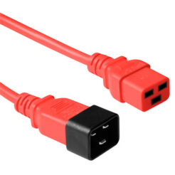 ACT Netsnoer C19 - C20 rood 1,8 m - Afbeelding 2
