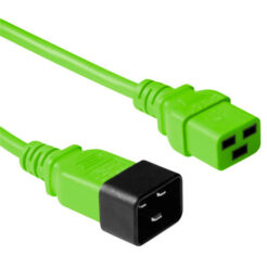 ACT Netsnoer C19 - C20 groen 1,2 m - Afbeelding 2