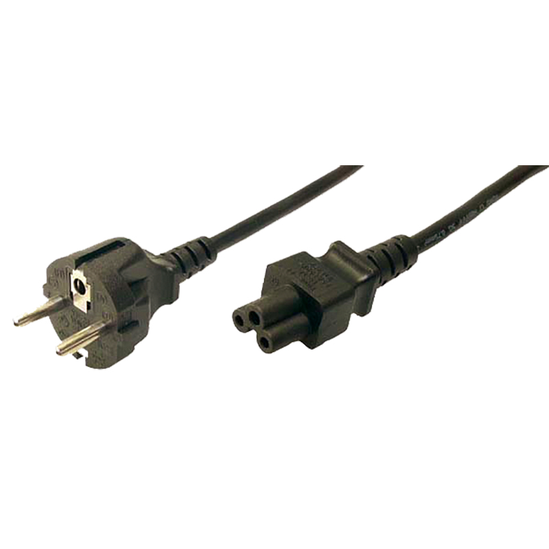 LogiLink CP093 electriciteitssnoer Zwart 1,8 m C5 stekker CEE7/7 - Afbeelding 2