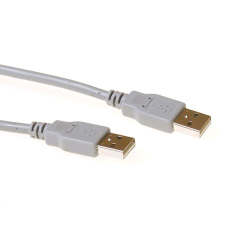 ACT USB 2.0 A male - USB A male ivoor 3,00 m