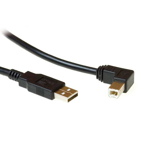 ACT USB 2.0 A male - USB B male (haaks) 1,80 m - Afbeelding 2