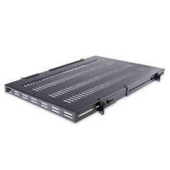 StarTech.com 1U 4-Post Verstelbare Geventileerde Plank voor Server Rack - 150 kg - 49,5 tot 97,4 cm Rack Shelf met Instelbare Montagediepte - Universeel Schap voor 19" AV, Data & Netwerk Rack Apparatuur