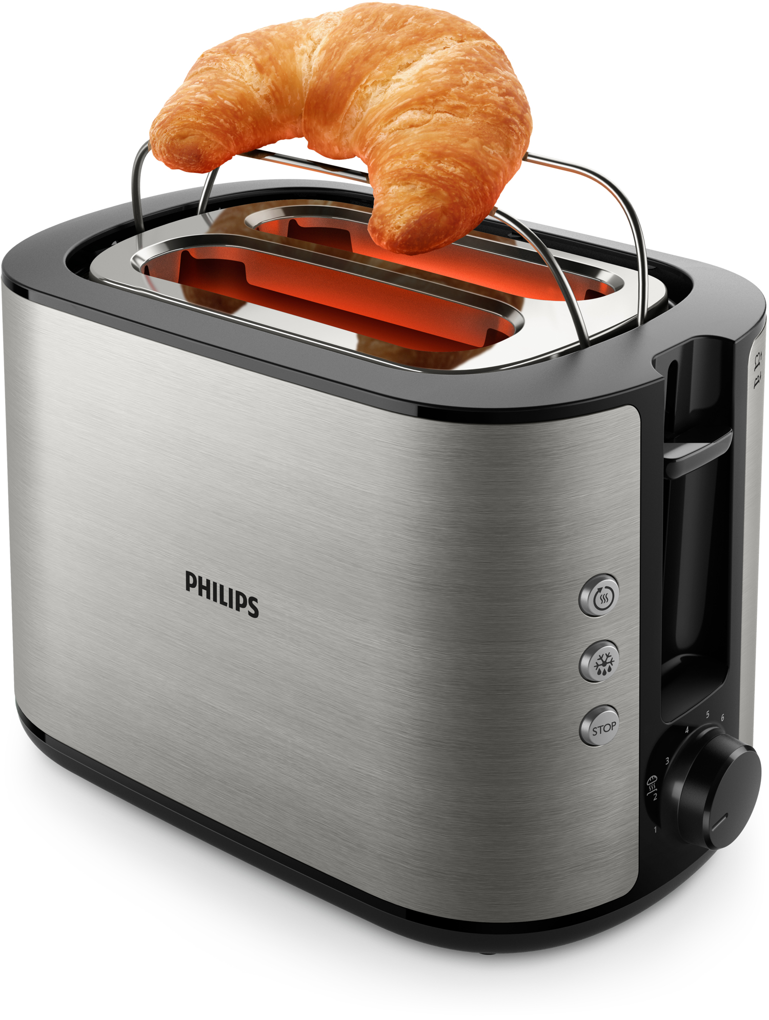 Philips Viva Collection HD2650/90 Broodrooster - 2 sneetjes, brede opening, metaal - Afbeelding 5