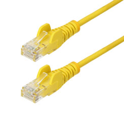 StarTech.com 3m Dunne CAT6 Ethernet Kabel, Geel, Snagless, 100W PoE, UTP, LSZH, 28AWG Pure Koperdraad, Slim RJ45 Netwerk Patchkabel met Trekontlasting, Fluke Getest