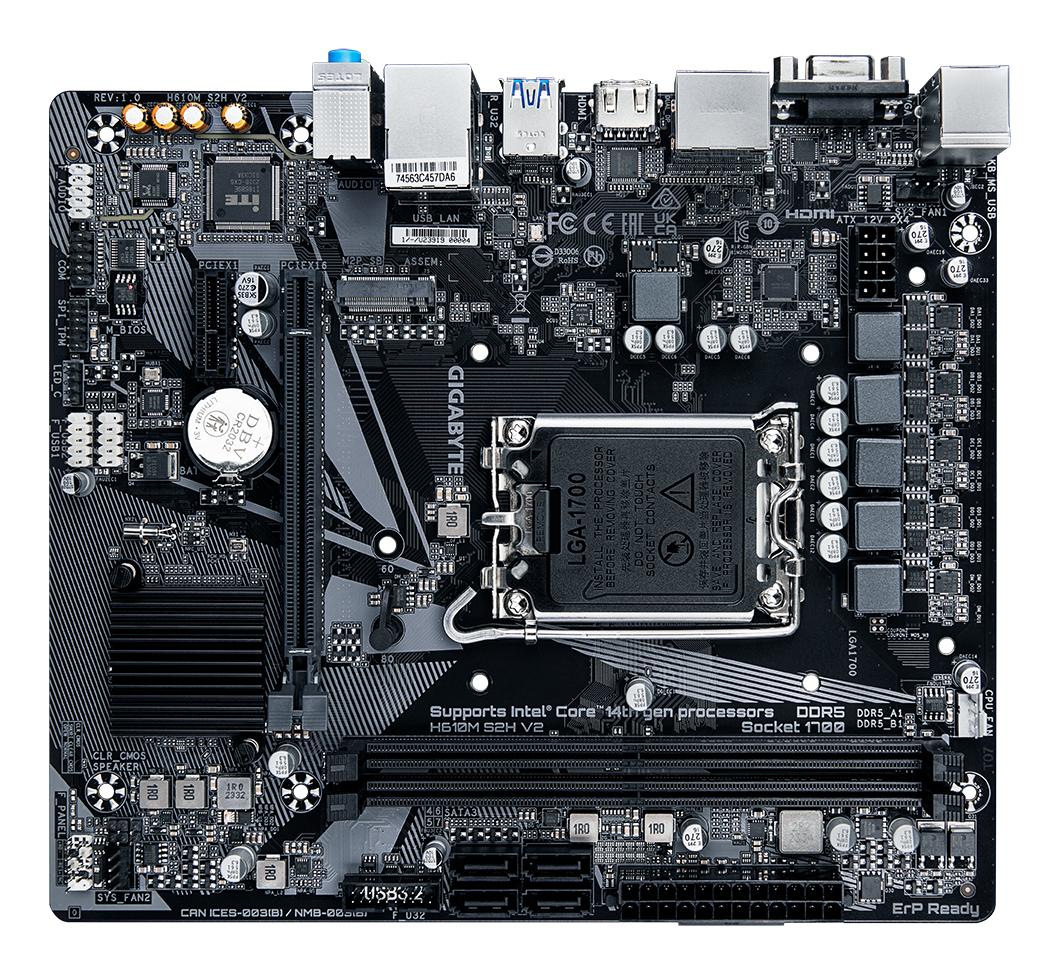 GIGABYTE H610M S2H V2 moederbord Intel H610 Express LGA 1700 micro ATX - Afbeelding 5