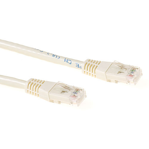 ACT Ivoor 0,5 meter LSZH U/UTP CAT6A patchkabel met RJ45 connectoren