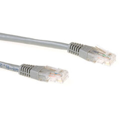 ACT Grijze 0,5 meter LSZH U/UTP CAT6A patchkabel met RJ45 connectoren