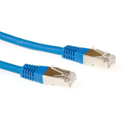 ACT Blauwe 10 meter LSZH SFTP CAT6A patchkabel met RJ45 connectoren