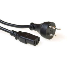 ACT Netsnoer Deense connector - C13 zwart 2,5 m