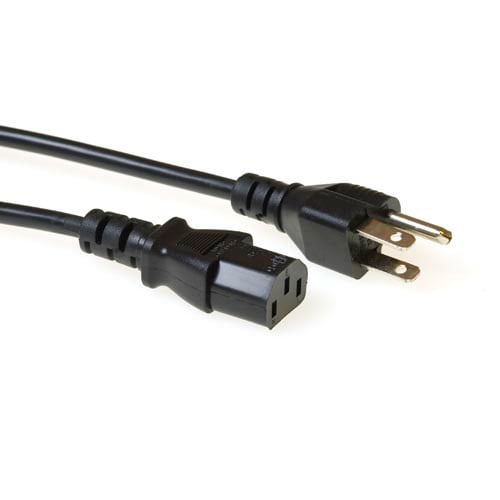 ACT Netsnoer USA connector - C13 zwart 2,5 m - Afbeelding 2
