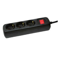 LogiLink LPS206B power uitbreiding 1,4 m 3 AC-uitgang(en) Zwart - Afbeelding 2