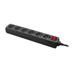 LogiLink LPS202B power uitbreiding 1,4 m 6 AC-uitgang(en) Zwart - Afbeelding 2