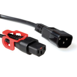 ACT Netsnoer C13 IEC Lock+ - C14 zwart 2 m, PC1526 - Afbeelding 2
