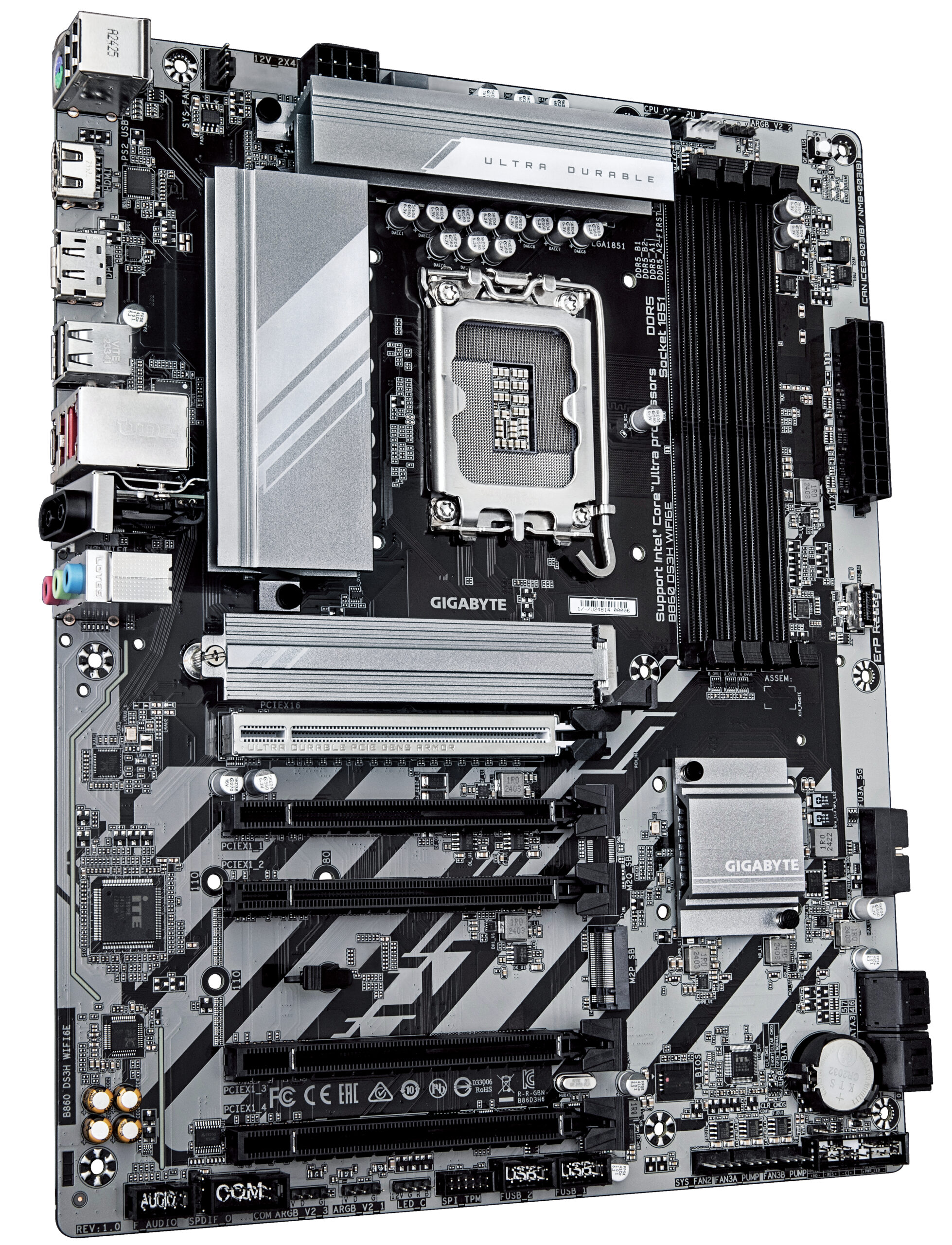 GIGABYTE B860 DS3H WIFI6E moederbord Intel B860 LGA 1851 (Socket V1) ATX - Afbeelding 4