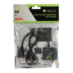 Techly HDMI - VGA+3.5mm M/F 0,15 m Zwart - Afbeelding 3