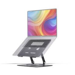StarTech.com Draaibare Laptopstandaard, 360 Roterende Laptophouder voor Computer, Verhoogd plateau met Verstelbare Kanteling, Max 5kg, Aluminium - Afbeelding 5