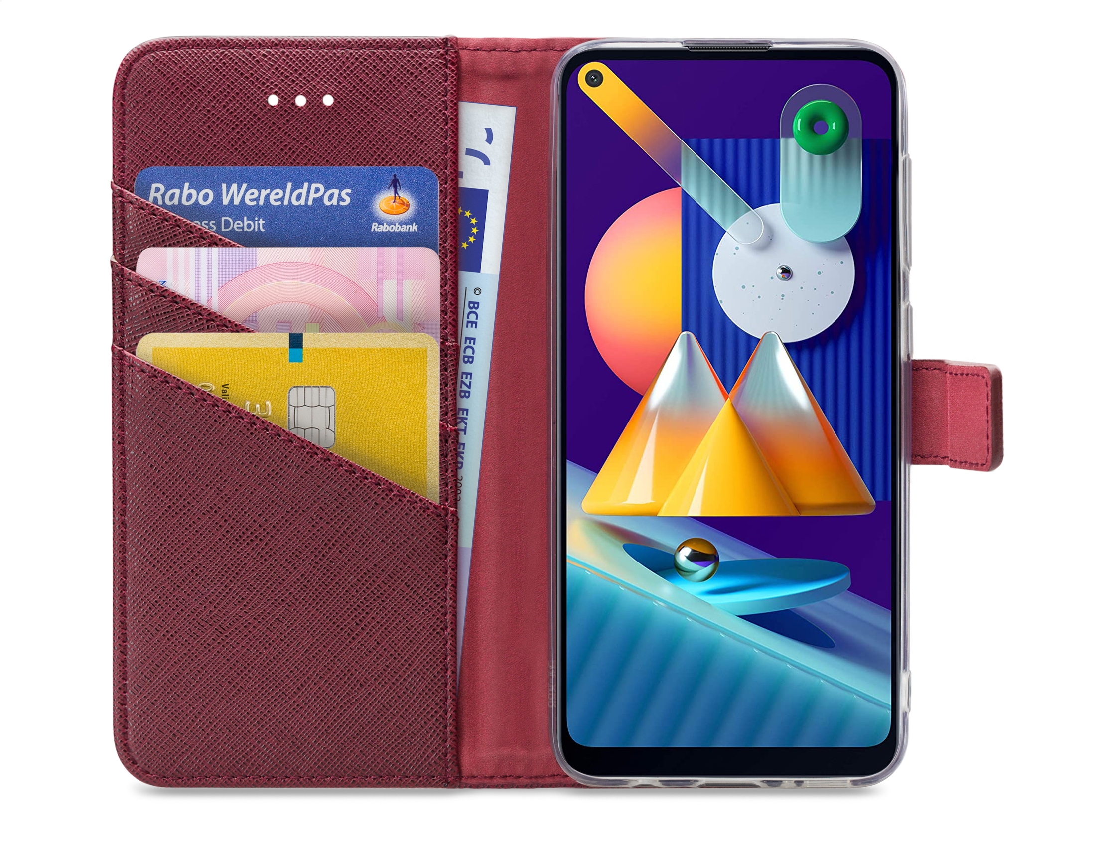 My Style Flex Wallet for Samsung Galaxy M11 Bordeaux - Afbeelding 2