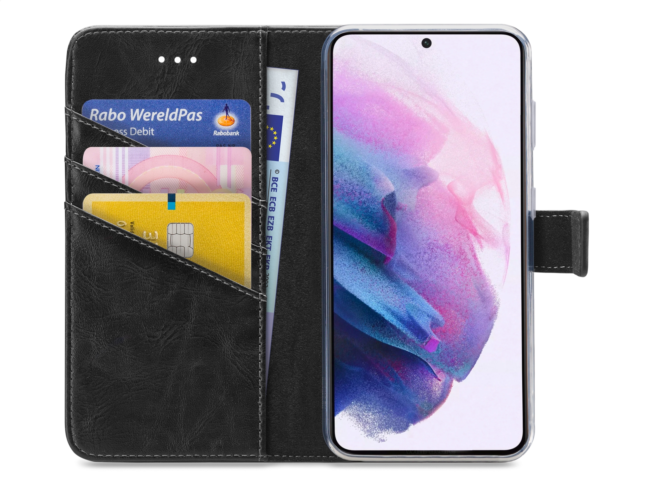 My Style Flex Wallet for Samsung Galaxy S21 5G Black - Afbeelding 2