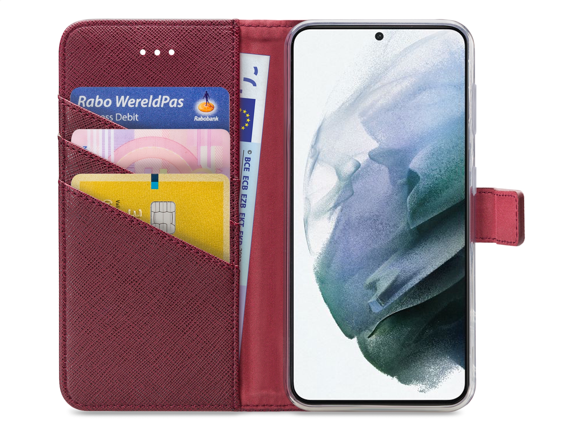 My Style Flex Wallet for Samsung Galaxy S21+ 5G Bordeaux - Afbeelding 2