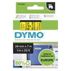DYMO originele D1 labels | Zwarte Tekst op Geel Label | 24 mm x 7 m | Zelfklevende etiketten voor de LabelManager labelprinter | gemaakt in Europa - Afbeelding 3