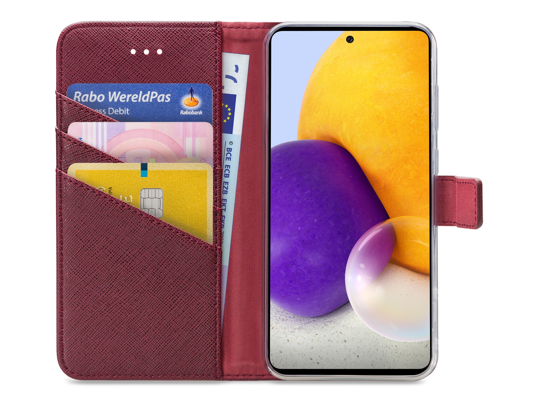 My Style Flex Wallet for Samsung Galaxy A72 4G Bordeaux - Afbeelding 2