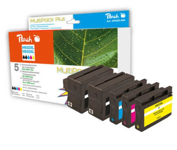 Peach 319227 inktcartridge 5 stuk(s) Zwart, Cyaan, Magenta, Geel - Afbeelding 2