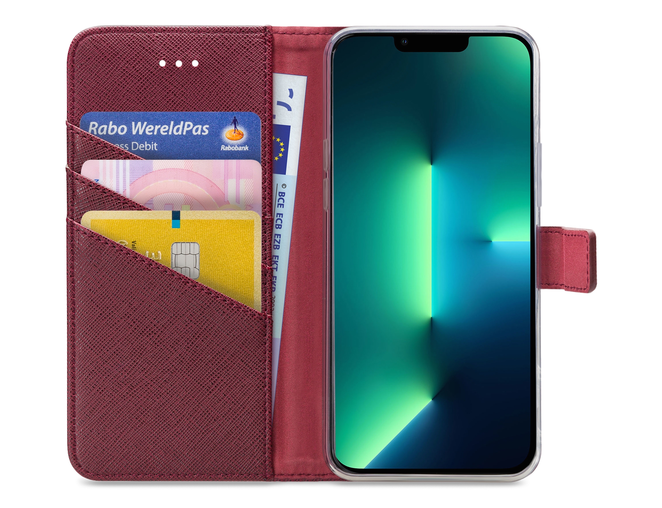 My Style Flex Wallet for Apple iPhone 13 Pro Max Bordeaux - Afbeelding 2