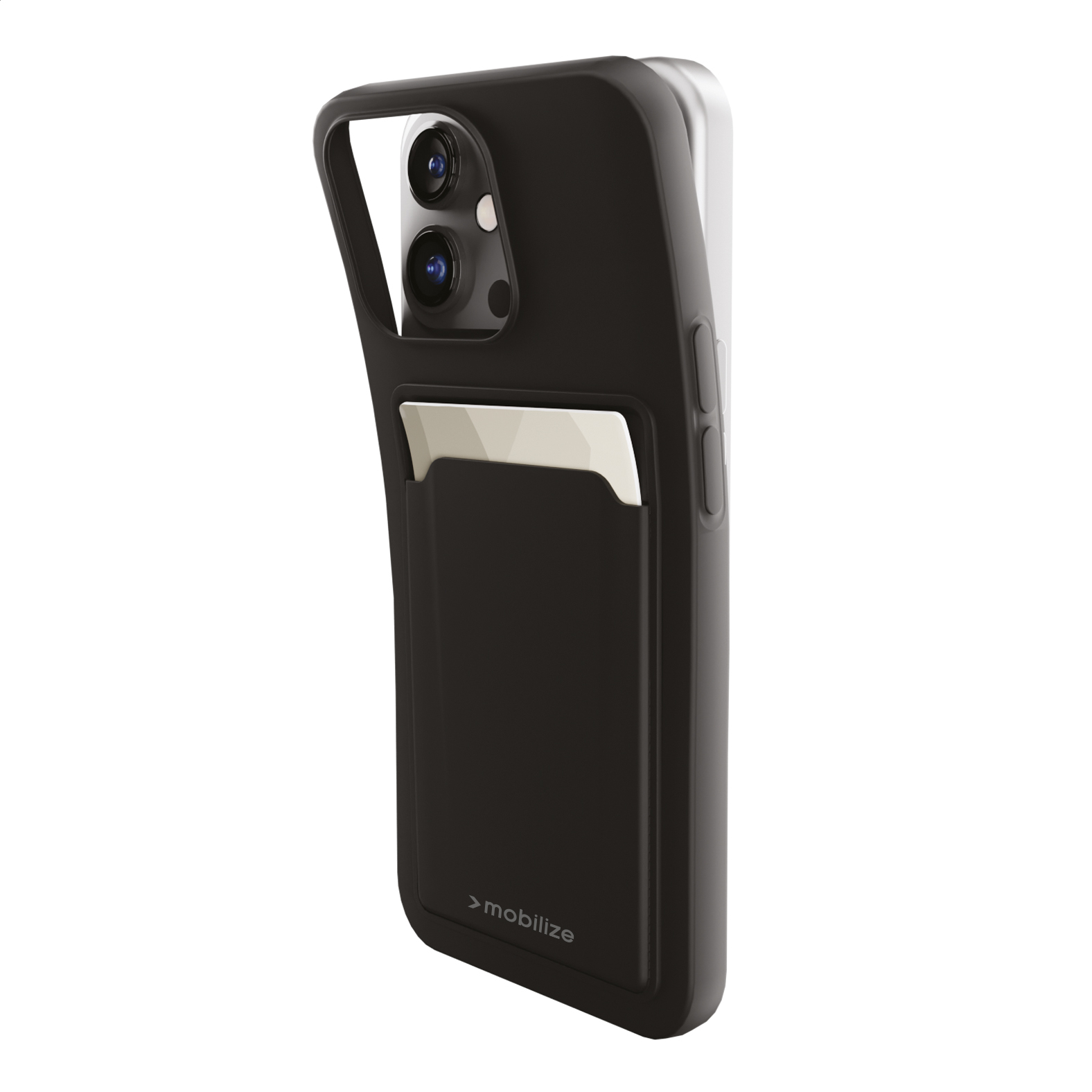 Mobilize Rubber Gelly Card Case Apple iPhone 14 Matt Black - Afbeelding 4