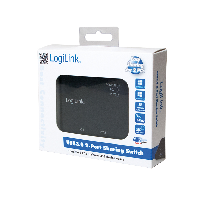 LogiLink UA0216 interface hub USB 3.2 Gen 1 (3.1 Gen 1) Type-B 5000 Mbit/s Zwart - Afbeelding 4