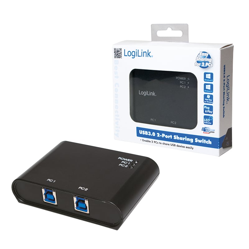 LogiLink UA0216 interface hub USB 3.2 Gen 1 (3.1 Gen 1) Type-B 5000 Mbit/s Zwart - Afbeelding 5