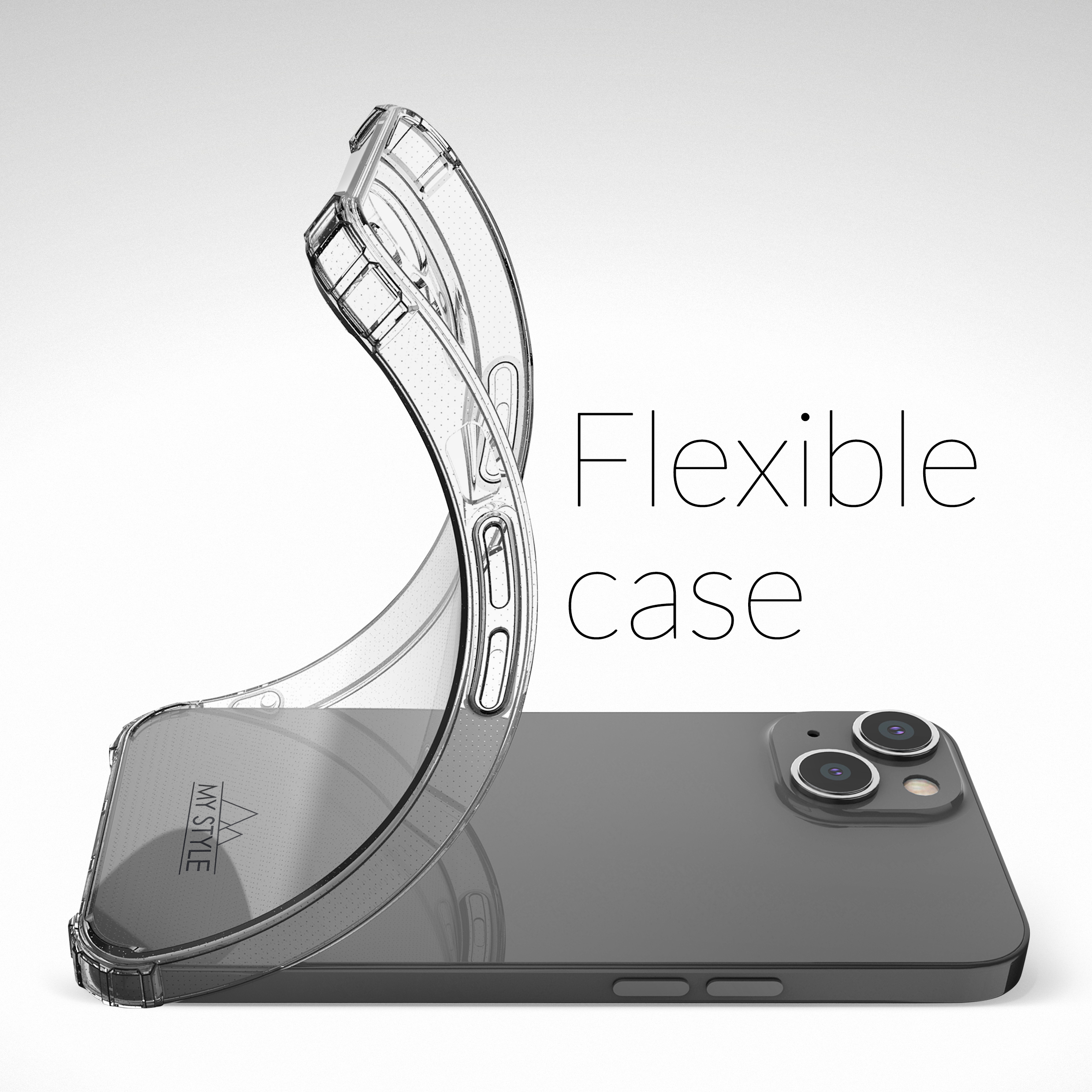 My Style Protective Flex Case for Apple iPhone 15 Clear - Afbeelding 2