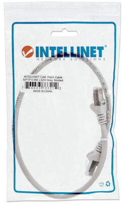 Intellinet Netwerk patchkabel Cat6, 0,5 m, grijs, koper, S/FTP, LSOH/LSZH, PVC, RJ45, vergulde contacten, snagless, booted, levenslange garantie - Afbeelding 6