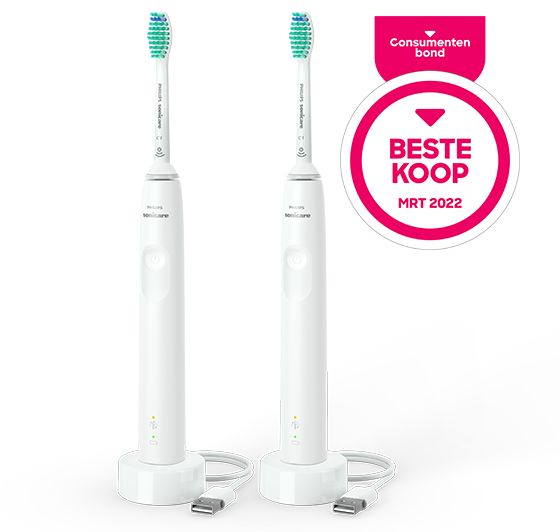 Philips 3000 series 3100 series HX3675/13 2x Sonische, elektrische tandenborstels - Wit - Afbeelding 2
